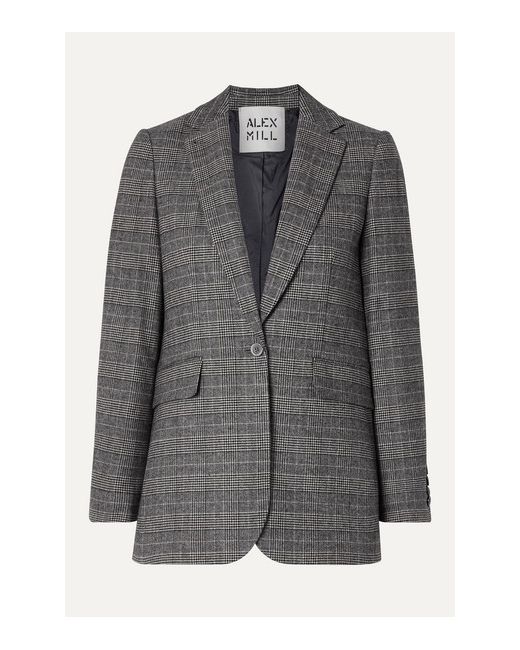 Alex Mill Ryder Prince Of Wales Checked Woven Blazer