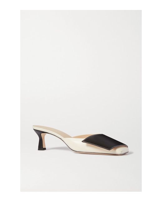 Wandler Isa Two-tone Leather Mules