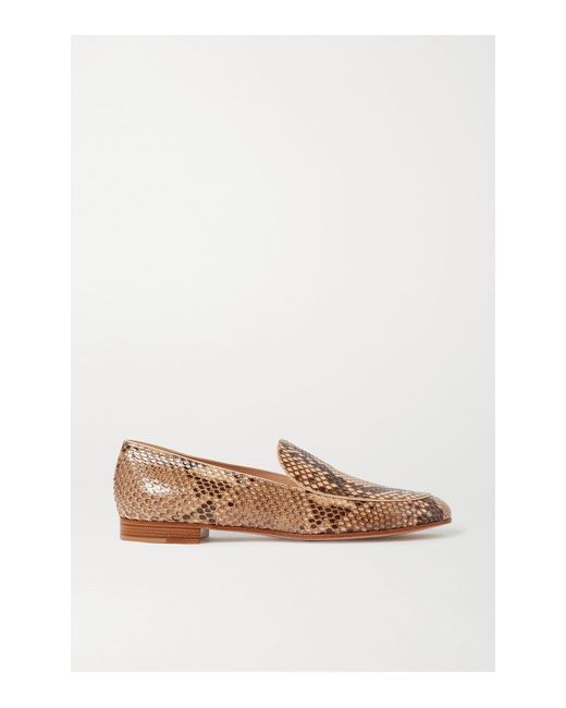 Gianvito Rossi Marcel Python Loafers