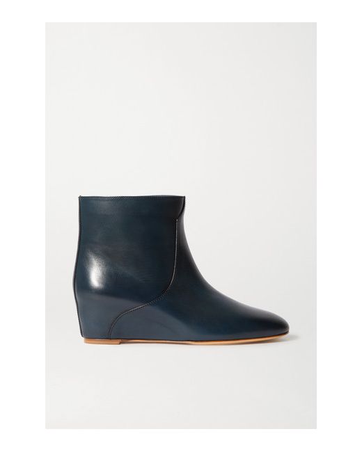 Gabriela Hearst Gorgkin Leather Wedge Ankle Boots