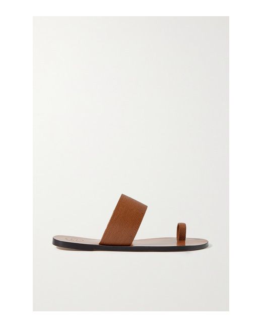 ATP Atelier Astrid Lizard-effect Leather Sandals