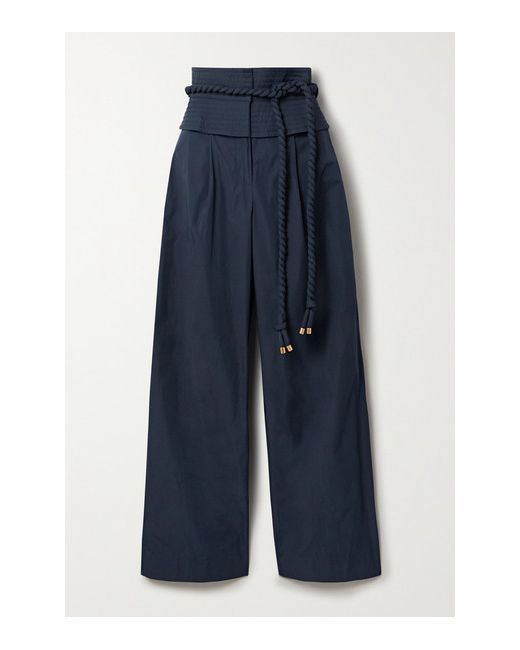 Tory Burch Belted Shell Wide-leg Pants