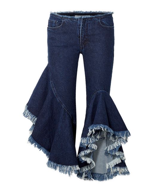 Marques'Almeida Frayed Low-rise Flared Jeans