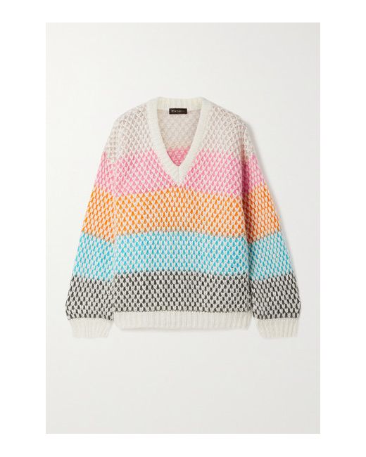 Stine Goya Jodi Striped Open-knit Sweater