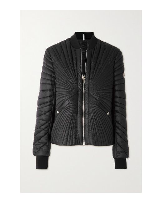 Moncler + Rick Owens Angle Quilted Shell Bomber Jacket