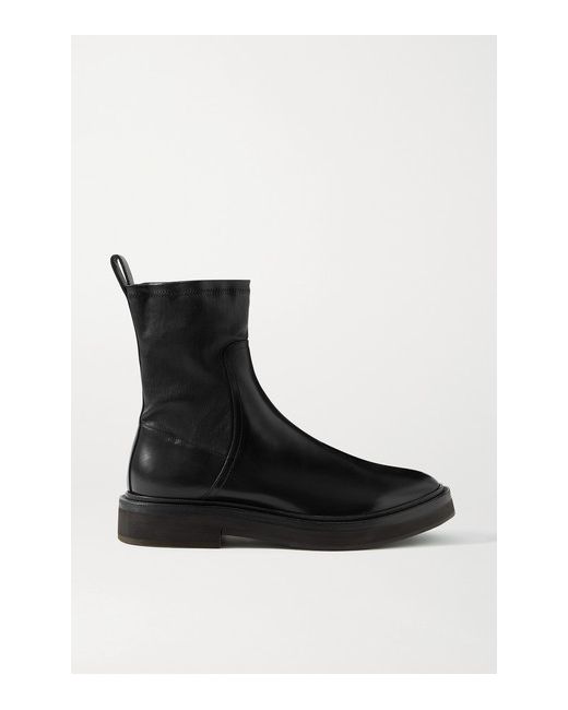 Brunello Cucinelli Bead-embellished Leather Ankle Boots