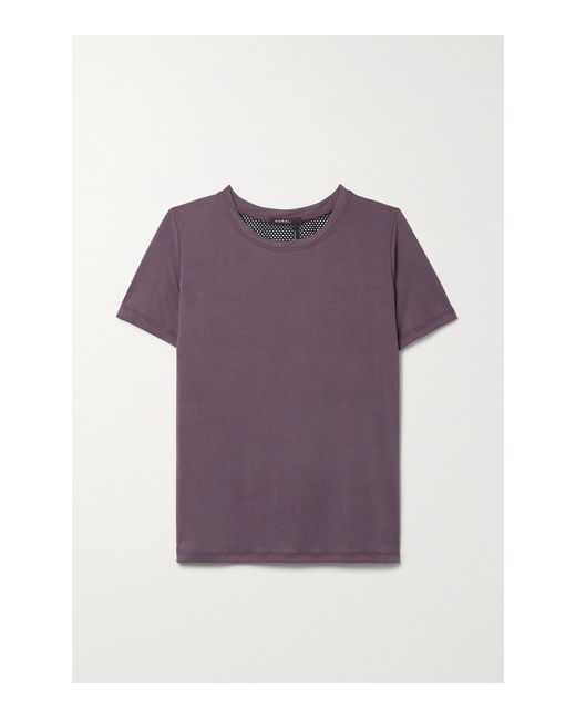 Koral Esra Mesh-trimmed Modal-blend Jersey T-shirt