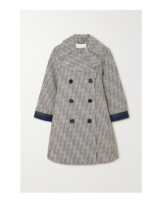 Chloé Double-breasted Printed Cotton-gabardine Coat