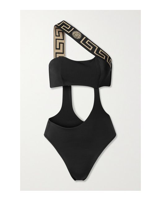Versace One-shoulder Cutout Swimsuit