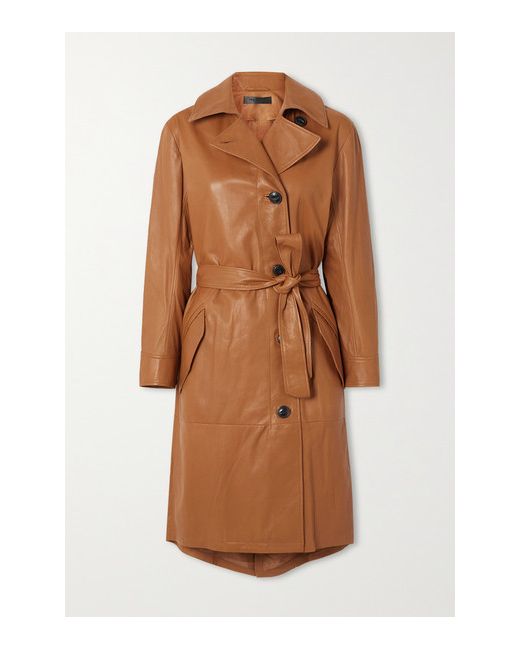 Rag & Bone Belted Leather Trench Coat