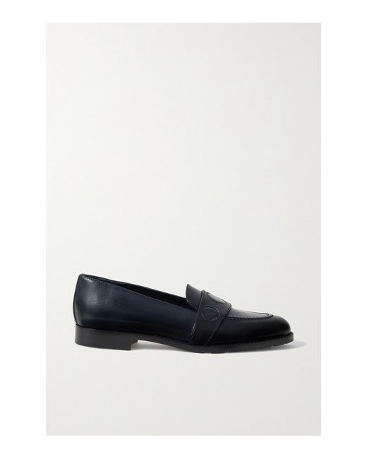 Manolo Blahnik Palua Patent-trimmed Leather Loafers