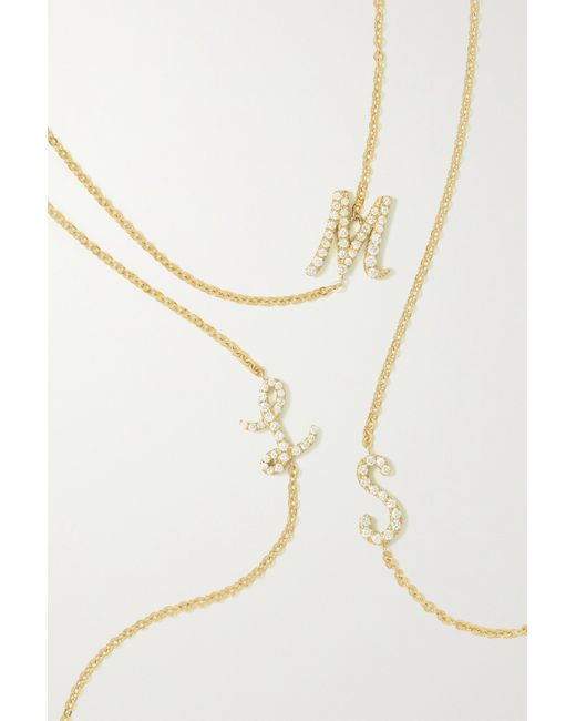 Anita Ko Initial 18-karat Diamond Necklace