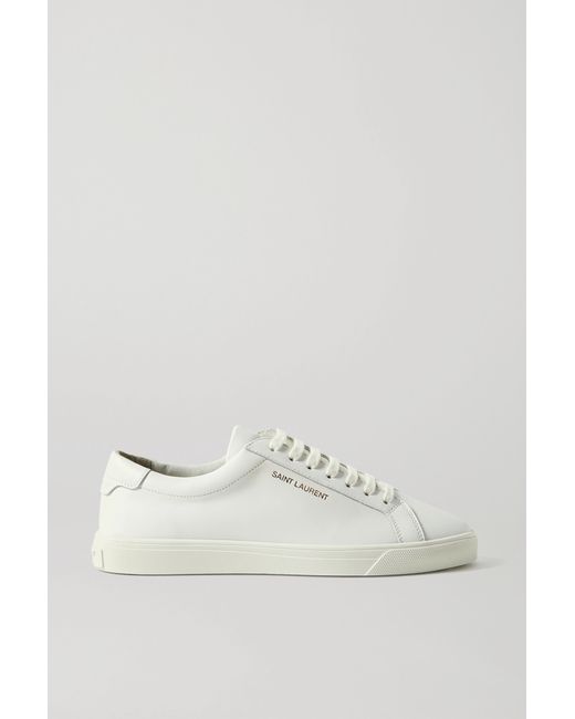 Saint Laurent Andy Logo-print Leather Sneakers