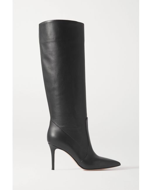 Gianvito Rossi 85 Leather Knee Boots