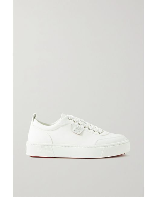 Christian Louboutin Simplerui Logo-detailed Leather-trimmed Canvas Sneakers