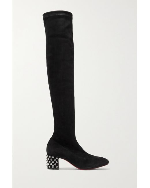 Christian Louboutin Study Stretch 55 Spiked Suede Over-the-knee Boots