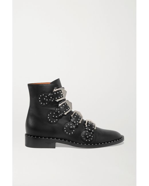 Givenchy Elegant Studded Leather Ankle Boots