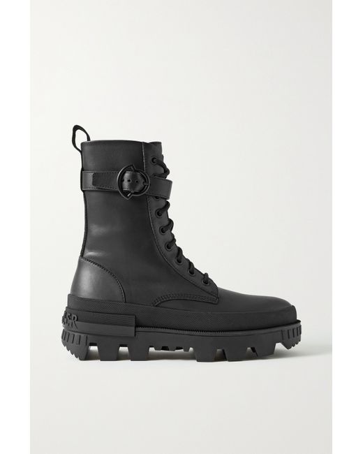 Moncler Carinne Leather Ankle Boots