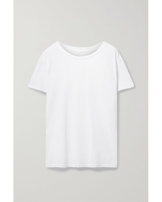 Nili Lotan Brady Distressed Cotton-jersey T-shirt