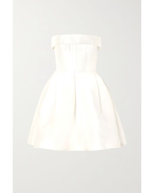 Alex Perry Elyse Strapless Silk-faille Mini Dress