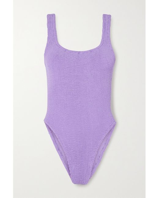 Hunza G Net Sustain Seersucker Swimsuit