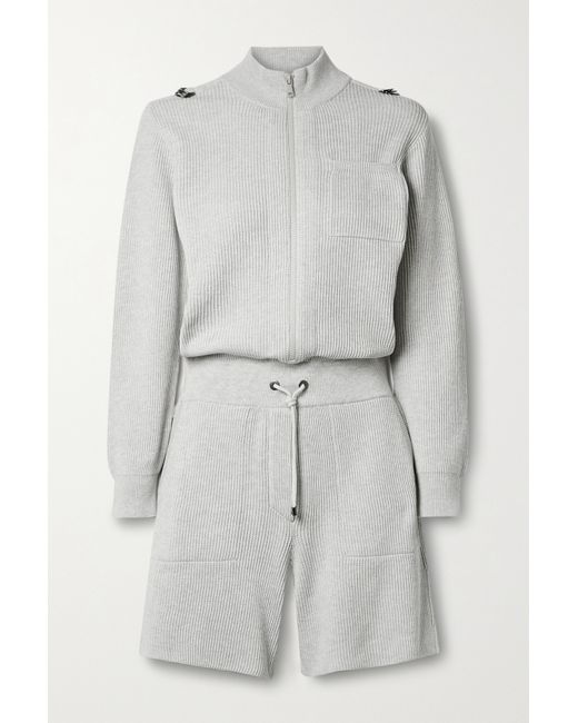 Brunello Cucinelli Ribbed Cotton Playsuit