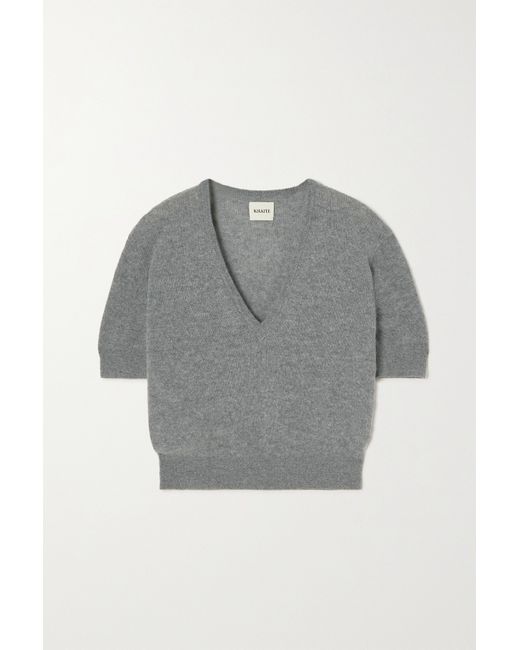 Khaite Sierra Cropped Stretch-cashmere Sweater