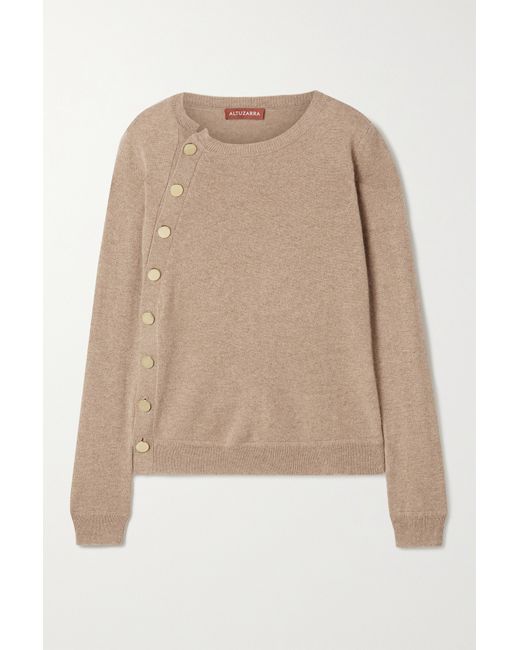 Altuzarra Minamoto Button-embellished Cashmere Sweater