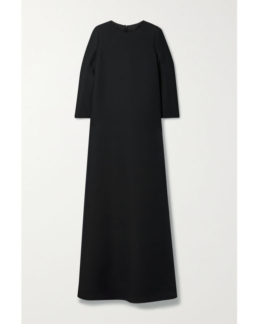 The Row Stefos Wool And Silk-blend Crepe Gown