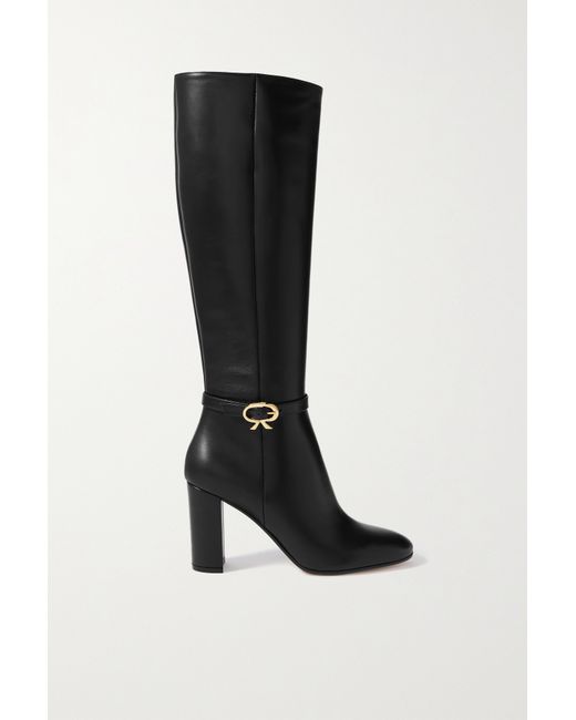 Gianvito Rossi Ribbon 85 Buckled Leather Knee Boots