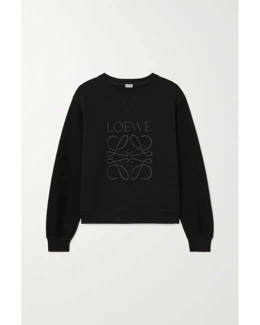 Loewe Embroidered Cotton-blend Jersey Sweatshirt