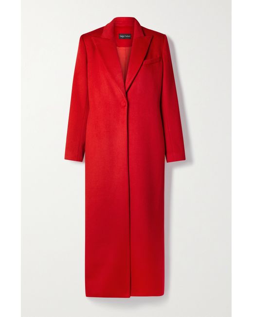 Sergio Hudson Brushed Wool And Cashmere-blend Coat