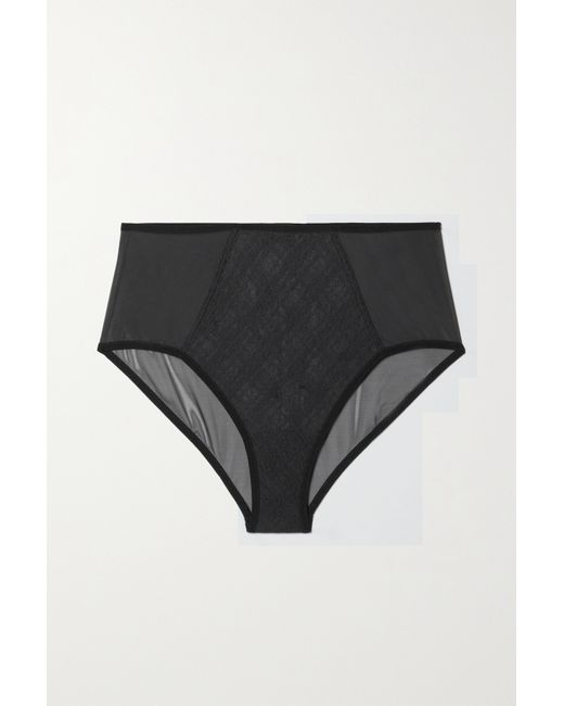 Heist The Eco Recycled Lace And Stretch-tulle Briefs