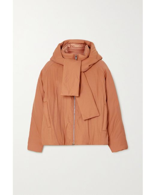 3.1 Phillip Lim Hooded Tie-detailed Padded Cotton-blend Shell Jacket