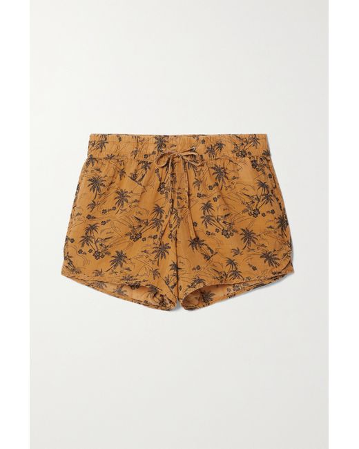 James Perse Printed Voile Shorts