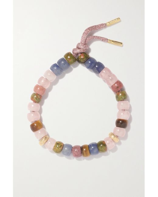 Carolina Bucci Saloni Forte Beads 18-karat And Lurex Multi-stone Bracelet one