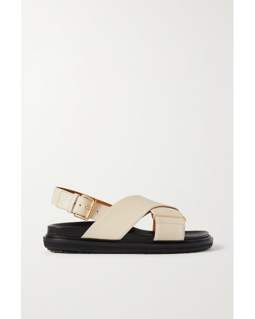Marni Fussbett Leather Slingback Sandals