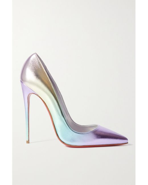 Christian Louboutin So Kate 120 Iridescent Leather Pumps Lilac