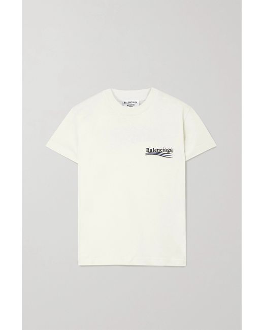 Balenciaga Embroidered Cotton-jersey T-shirt
