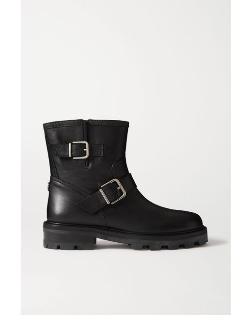 Jimmy Choo Youth Ii Buckled Leather Ankle Boots