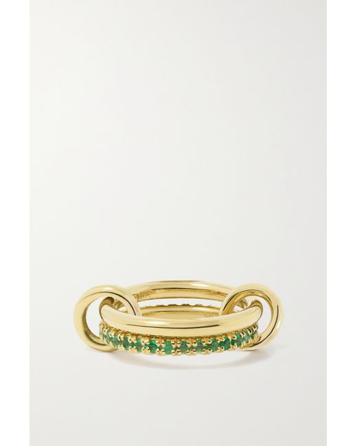 Spinelli Kilcollin Ceres Deux Set Of Two 18-karat Emerald Rings