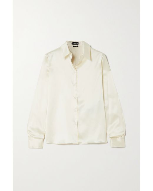 Tom Ford Silk And Lyocell-blend Satin Shirt