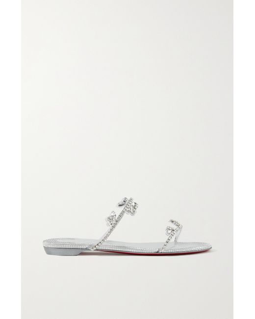 Christian Louboutin Just Queenie Crystal-embellished Pvc Sandals