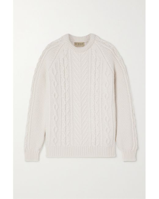 Purdey Cable-knit Wool Jumper