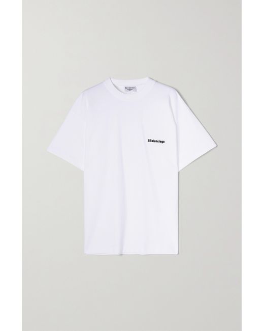 Balenciaga Embroidered Cotton-jersey T-shirt