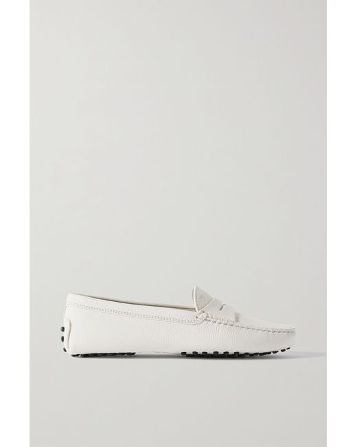 Tod's Gommini Textured-leather Loafers