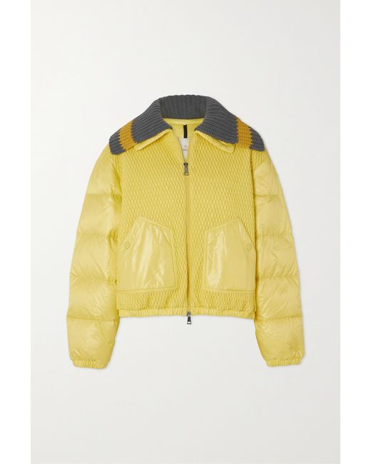 Moncler Apront Cropped Quilted Shell Down Bomber Jacket