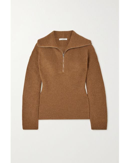 Vince Ribbed-knit Sweater Camel