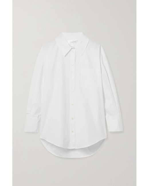 Anine Bing Mika Oversized Cotton-poplin Shirt