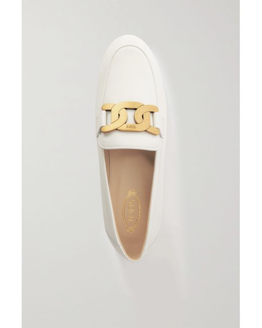 Tod's Kate Embellished Leather Loafers